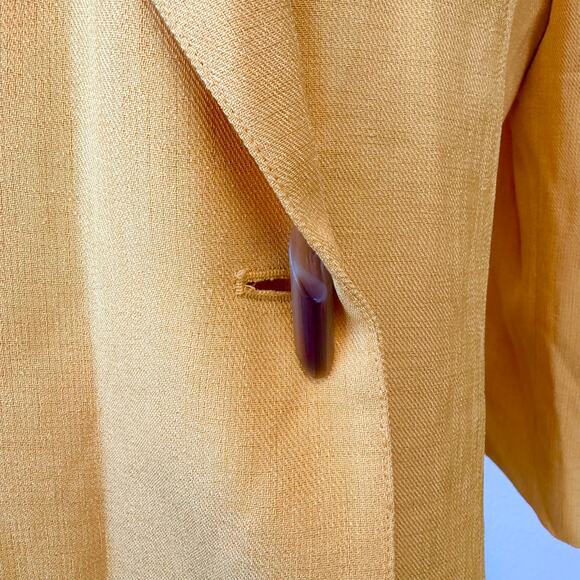 Le Suit Womens Yellow Single Button Long Sleeve Professional Blazer Jacket Sz 10 - Picture 2 of 10